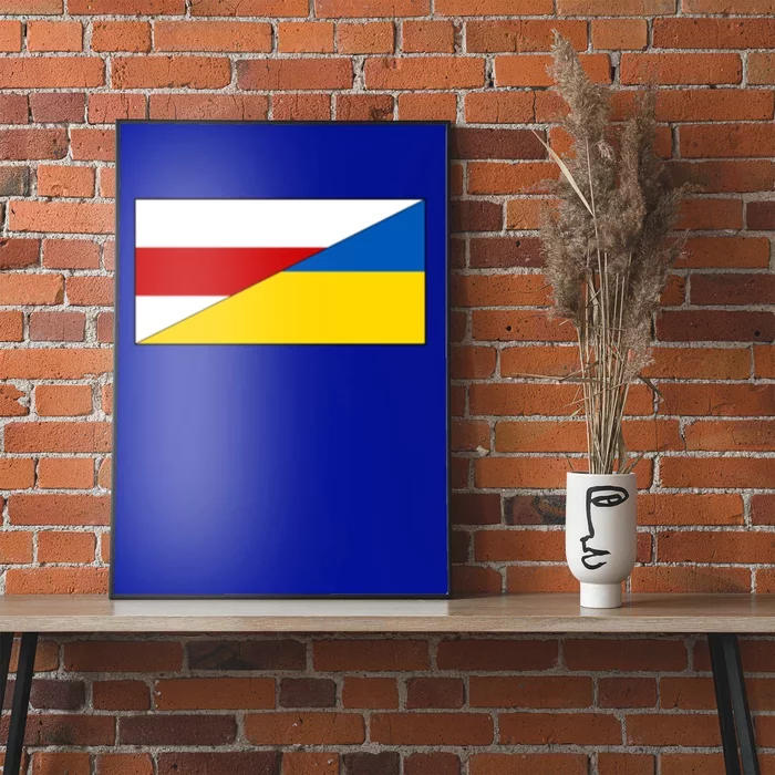 Belarus Ukraine Flag Belarusian Ukrainian Pride Nationality Gift Poster