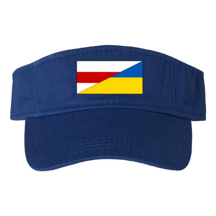 Belarus Ukraine Flag Belarusian Ukrainian Pride Nationality Gift Valucap Bio-Washed Visor