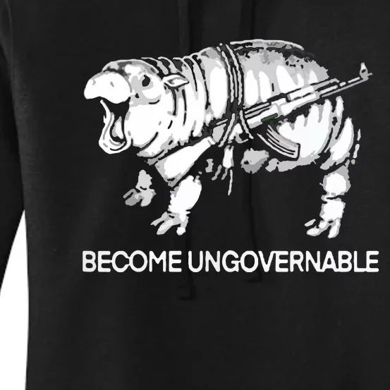 Become Ungovernable Funny Moodeng Women's Pullover Hoodie