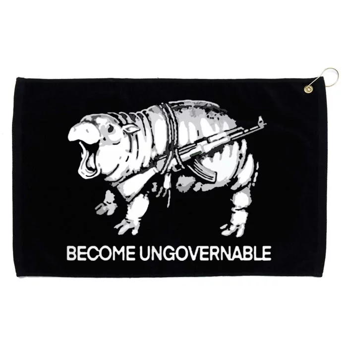 Become Ungovernable Funny Moodeng Grommeted Golf Towel