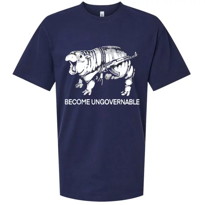 Become Ungovernable Funny Moodeng Sueded Cloud Jersey T-Shirt