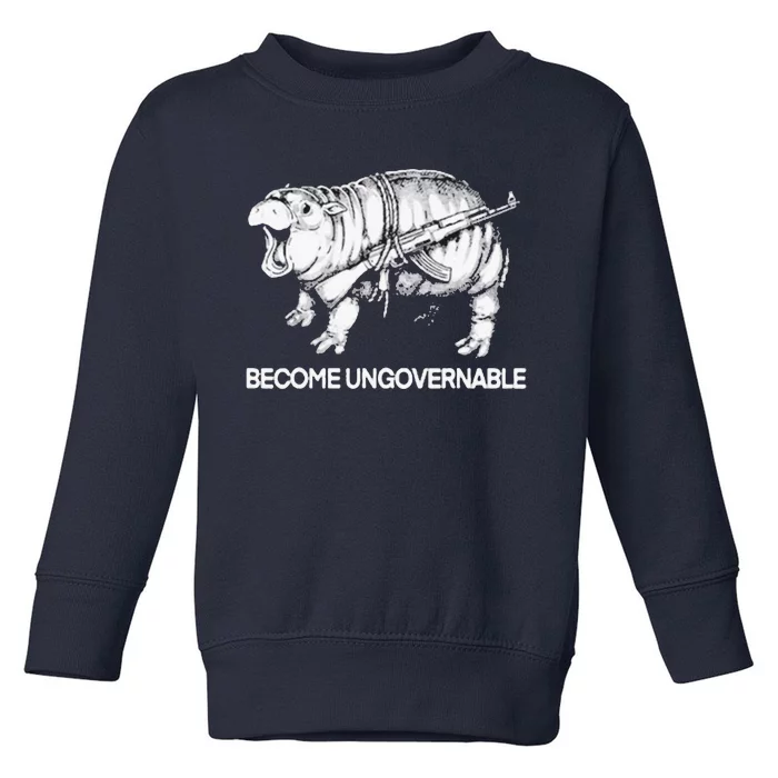 Become Ungovernable Funny Moodeng Toddler Sweatshirt