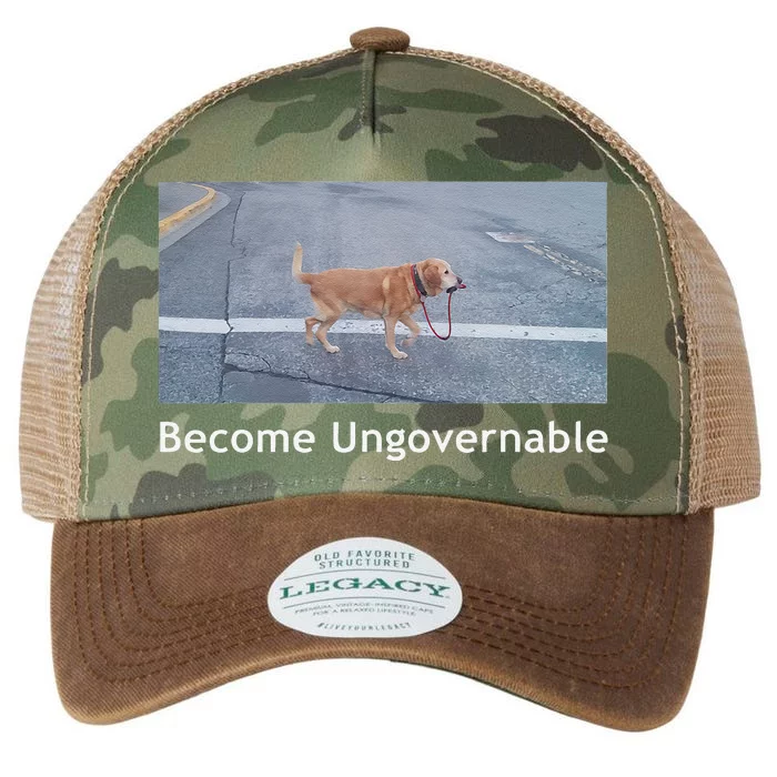 Become Ungovernable Funny Dog Meme Women Legacy Tie Dye Trucker Hat