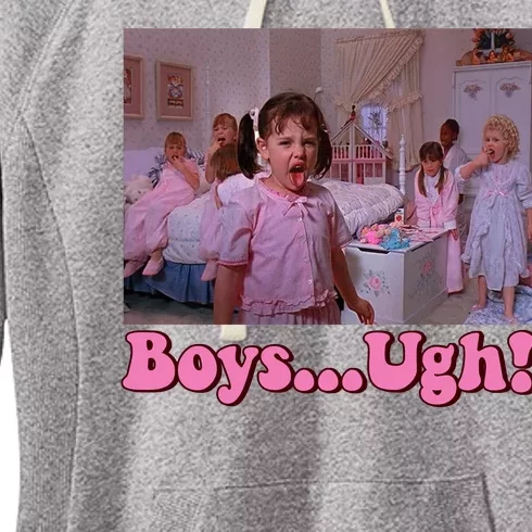 Boy Ugh Funny Valentine Little Rascals Women's Fleece Hoodie