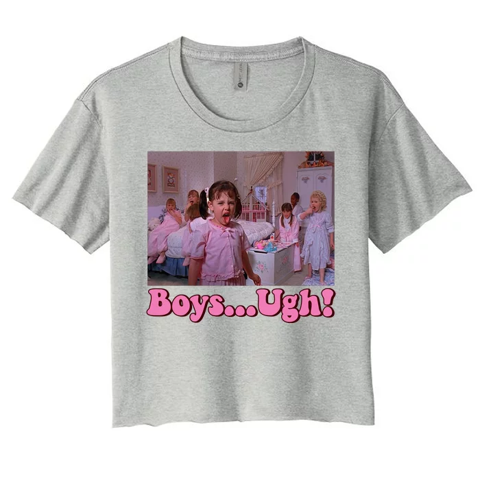 Boy Ugh Funny Valentine Little Rascals Women's Crop Top Tee