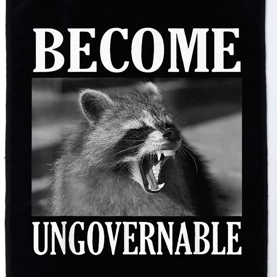 Become Ungovernable Funny Raccoon Face Meme Platinum Collection Golf Towel