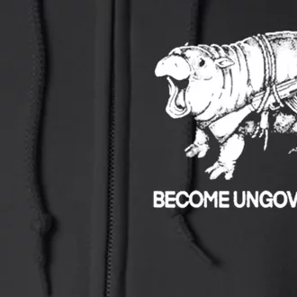 Become Ungovernable Funny Moodeng Full Zip Hoodie