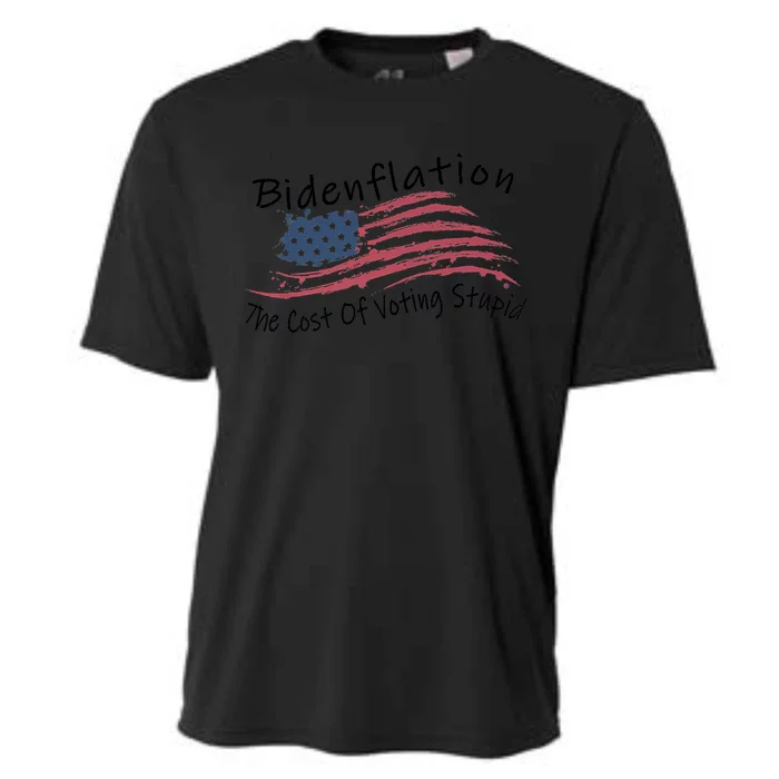 Bidenflation USA Flag The Cost Of Voting Stupid Anti Biden Premium Cooling Performance Crew T-Shirt