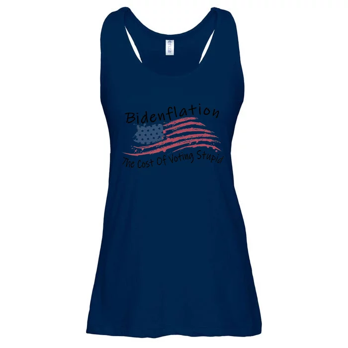 Bidenflation USA Flag The Cost Of Voting Stupid Anti Biden Premium Ladies Essential Flowy Tank