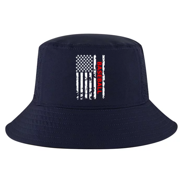 Baseball Usa Flag Proud American Baseball Players Gift Cool Comfort Performance Bucket Hat