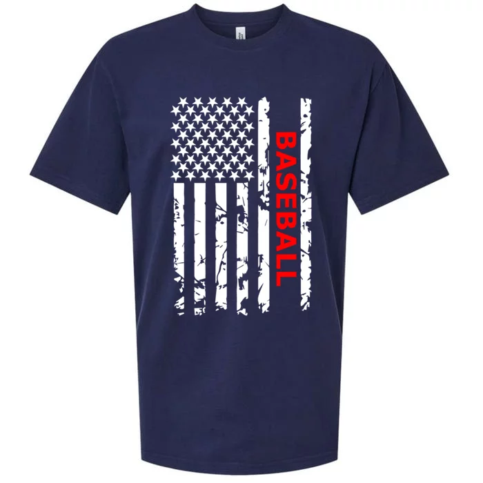 Baseball Usa Flag Proud American Baseball Players Gift Sueded Cloud Jersey T-Shirt