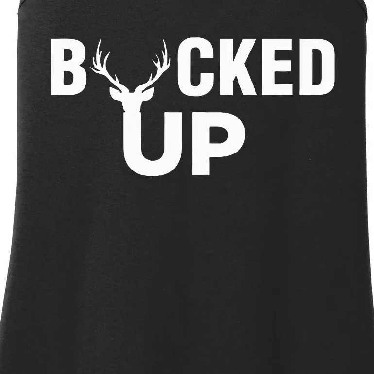 Bucked Up Funny Deer Hunter Ladies Essential Tank