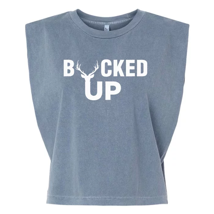 Bucked Up Funny Deer Hunter Garment-Dyed Women's Muscle Tee