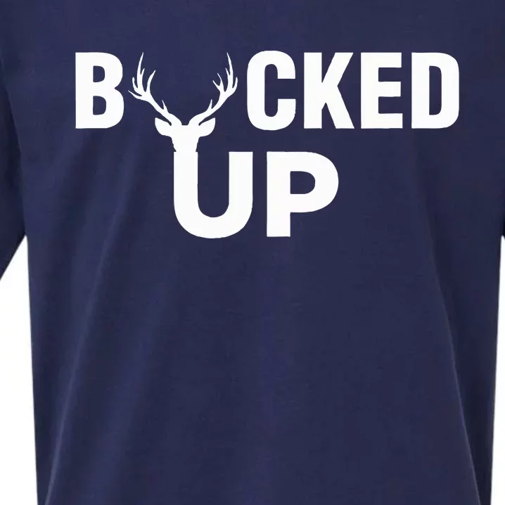 Bucked Up Funny Deer Hunter Sueded Cloud Jersey T-Shirt