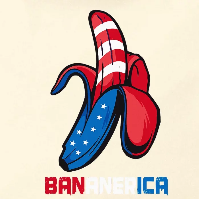 Banana Us Flag Patriotic America Party Funny Fruit Costume Zip Tote Bag