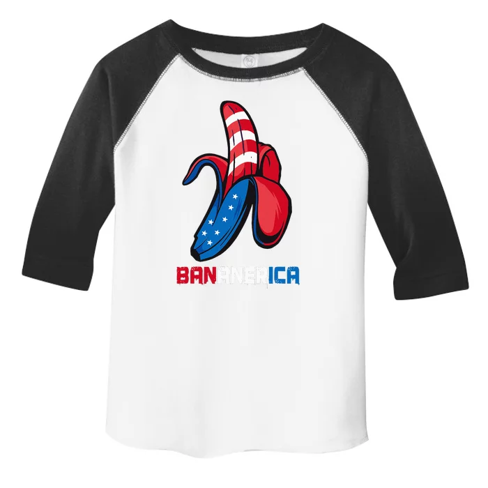 Banana Us Flag Patriotic America Party Funny Fruit Costume Toddler Fine Jersey T-Shirt