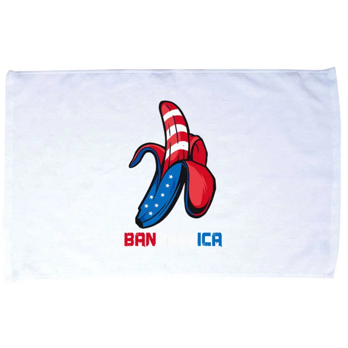 Banana Us Flag Patriotic America Party Funny Fruit Costume Microfiber Hand Towel