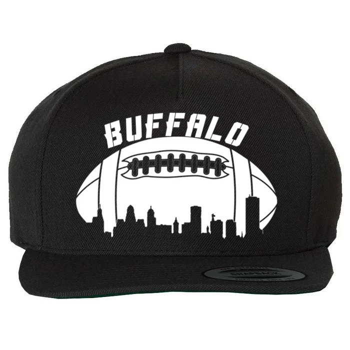 Buffalo Football City Skyline Wool Snapback Cap