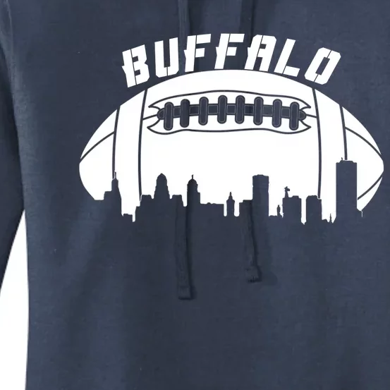 Buffalo Football City Skyline Women's Pullover Hoodie