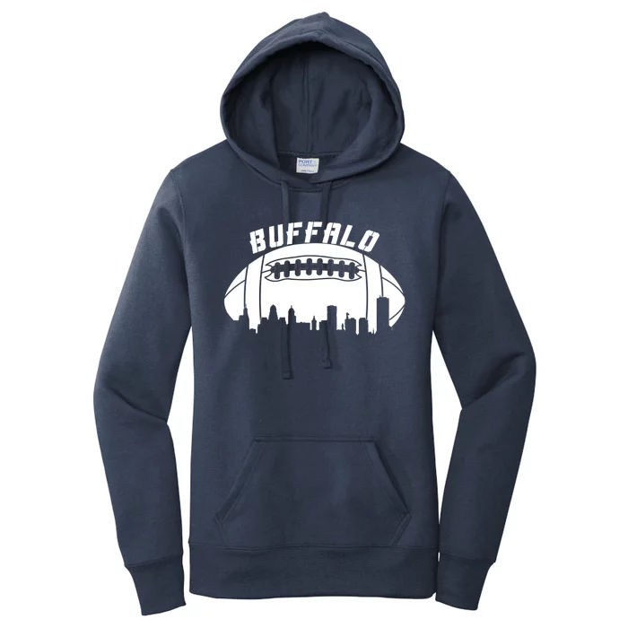 Buffalo Football City Skyline Women's Pullover Hoodie