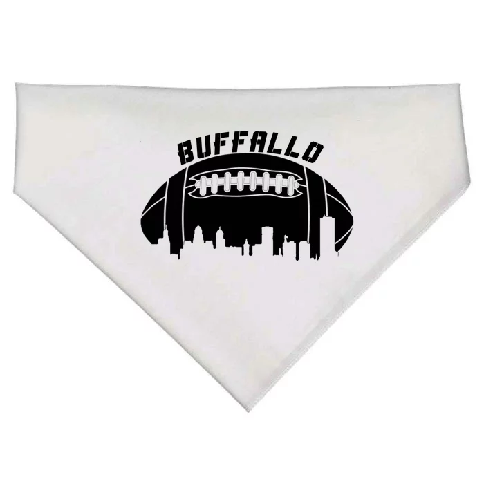 Buffalo Football City Skyline USA-Made Doggie Bandana