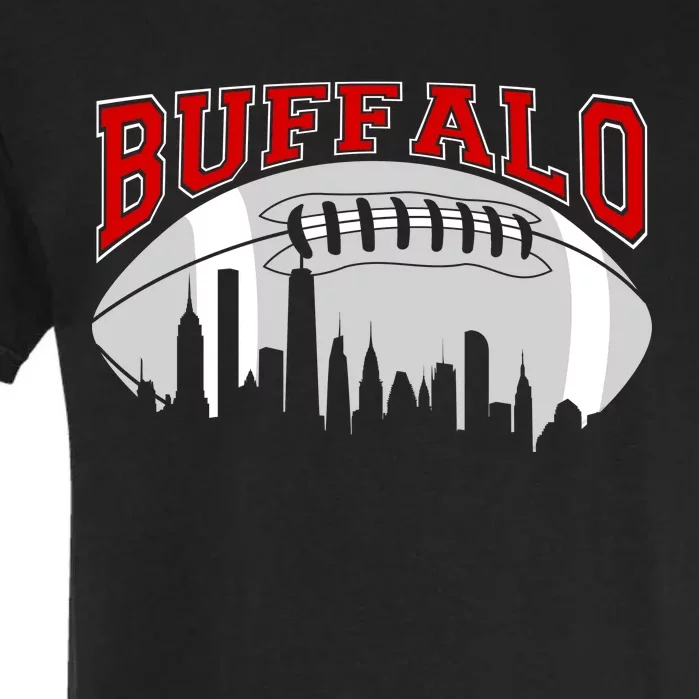 Buffalo Football Fan City Skyline Garment-Dyed Heavyweight T-Shirt