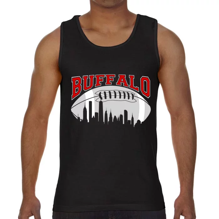 Buffalo Football Fan City Skyline Comfort Colors® Tank Top