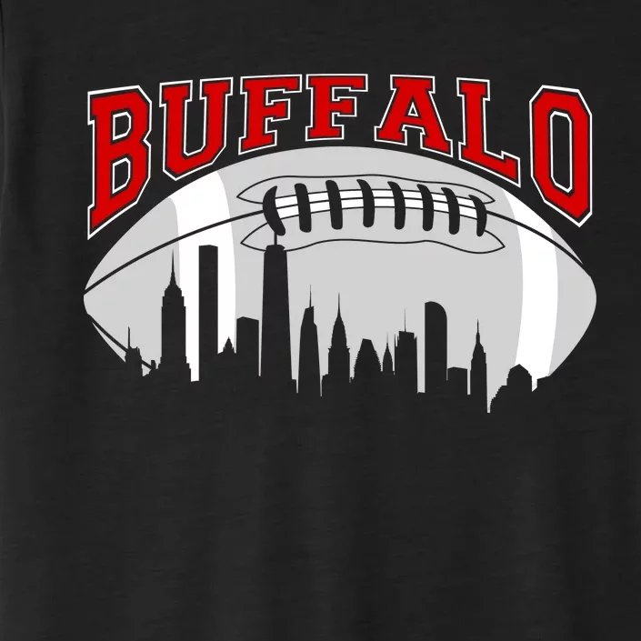 Buffalo Football Fan City Skyline ChromaSoft Performance T-Shirt