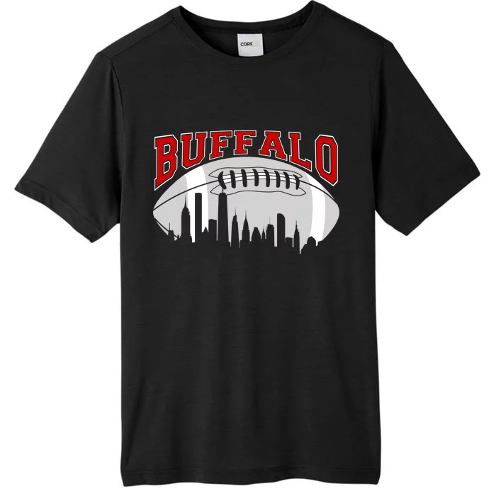 Buffalo Football Fan City Skyline ChromaSoft Performance T-Shirt