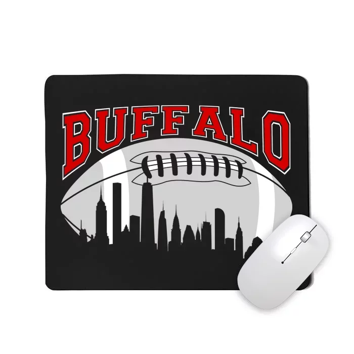 Buffalo Football Fan City Skyline Mousepad