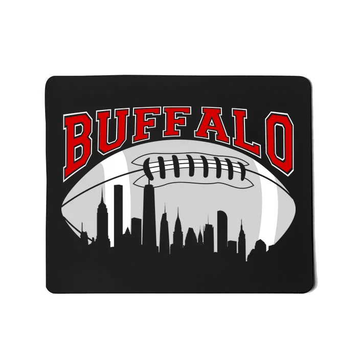 Buffalo Football Fan City Skyline Mousepad