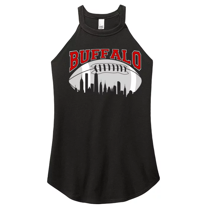 Buffalo Football Fan City Skyline Women’s Perfect Tri Rocker Tank