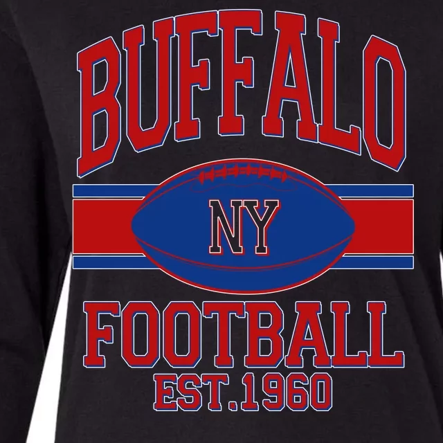 Buffalo New York Football Classic Logo Fan Womens Cotton Relaxed Long Sleeve T-Shirt