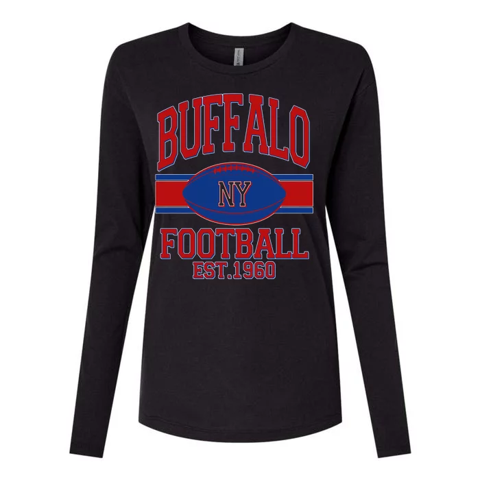 Buffalo New York Football Classic Logo Fan Womens Cotton Relaxed Long Sleeve T-Shirt