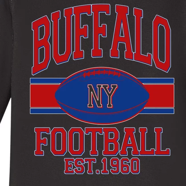 Buffalo New York Football Classic Logo Fan Baby Long Sleeve Bodysuit