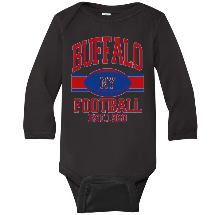 Buffalo New York Football Classic Logo Fan Baby Long Sleeve Bodysuit