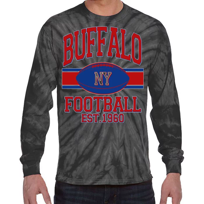 Buffalo New York Football Classic Logo Fan Tie-Dye Long Sleeve Shirt