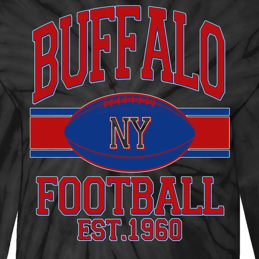 Buffalo New York Football Classic Logo Fan Tie-Dye Long Sleeve Shirt