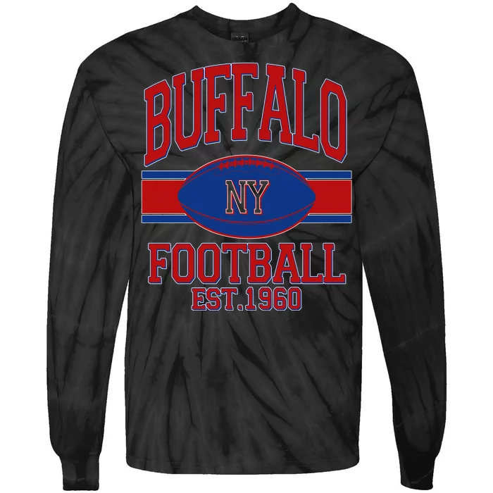 Buffalo New York Football Classic Logo Fan Tie-Dye Long Sleeve Shirt