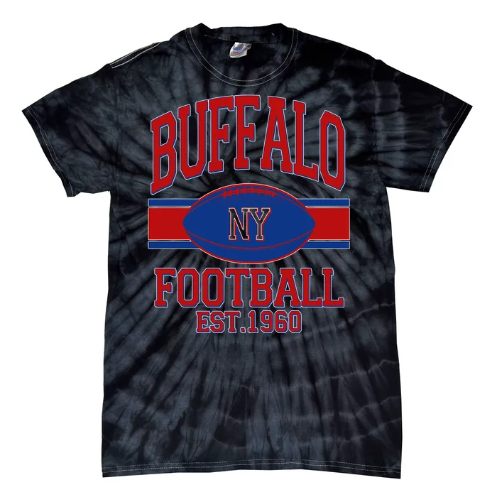 Buffalo New York Football Classic Logo Fan Tie-Dye T-Shirt