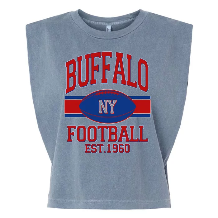 Buffalo New York Football Classic Logo Fan Garment-Dyed Women's Muscle Tee