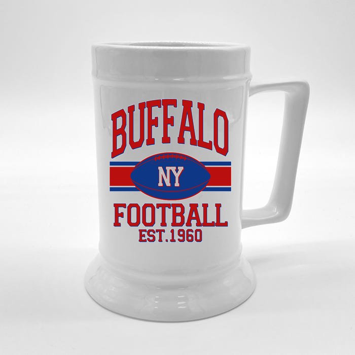 Buffalo New York Football Classic Logo Fan Front & Back Beer Stein