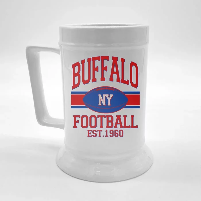 Buffalo New York Football Classic Logo Fan Front & Back Beer Stein