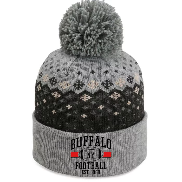 Buffalo NY Football EST 1960 The Baniff Cuffed Pom Beanie