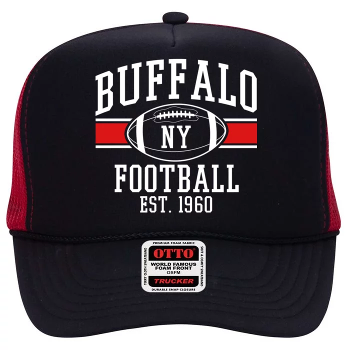 Buffalo NY Football EST 1960 High Crown Mesh Trucker Hat