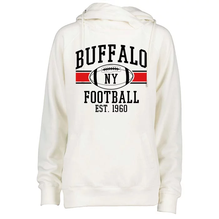 Buffalo NY Football EST 1960 Womens Funnel Neck Pullover Hood