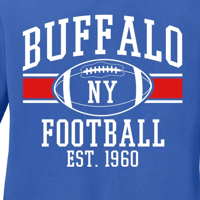 Buffalo NY Football EST 1960 Ladies Long Sleeve Shirt