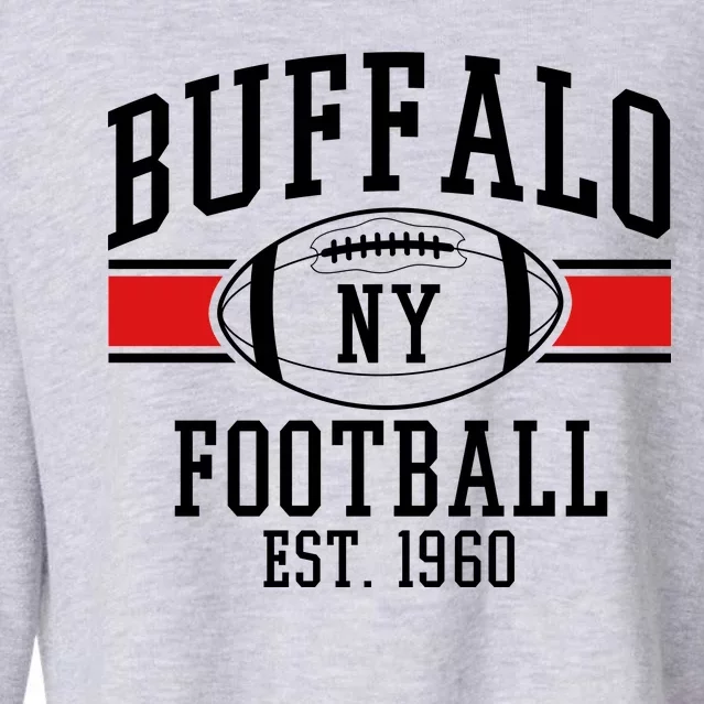 Buffalo NY Football EST 1960 Cropped Pullover Crew