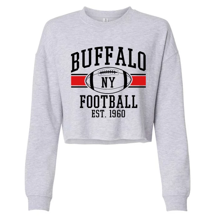 Buffalo NY Football EST 1960 Cropped Pullover Crew