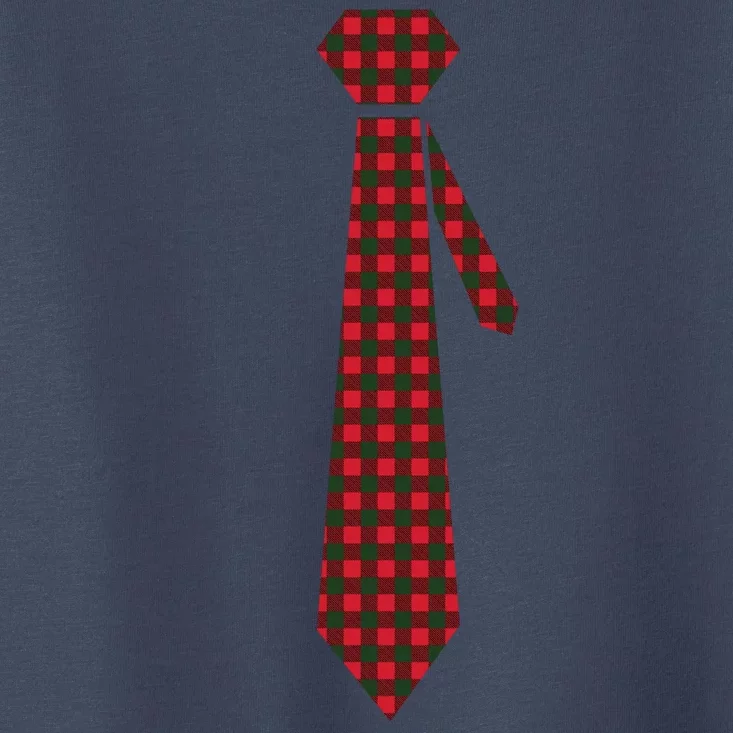 Buffalo Plaid Christmas Tie Toddler T-Shirt